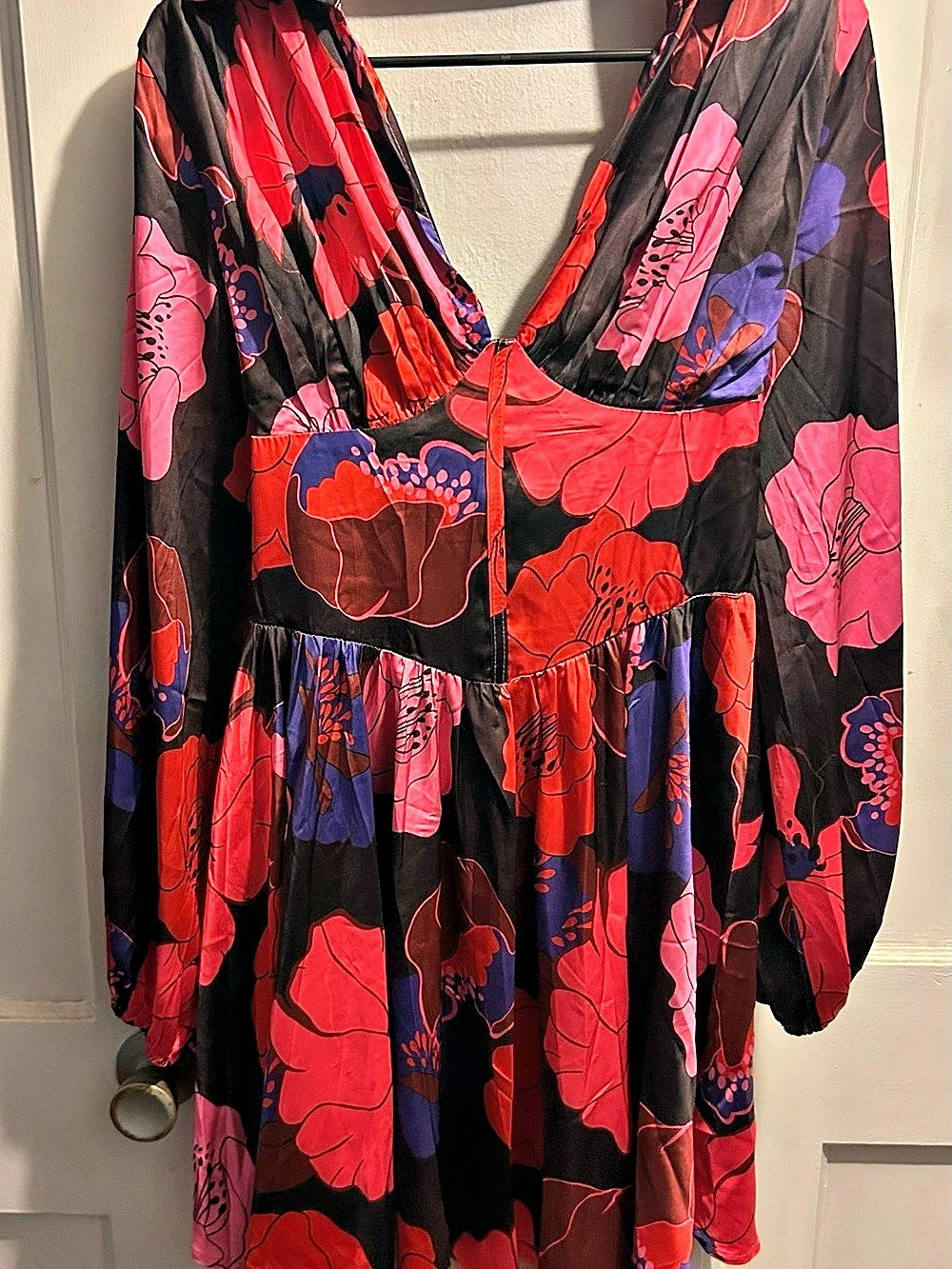 Floral long sleeve Mini Dress -small/medium